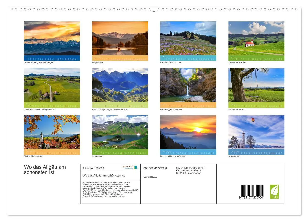 Bild: 9783457275054 | Wo das Allgäu am schönsten ist (hochwertiger Premium Wandkalender...