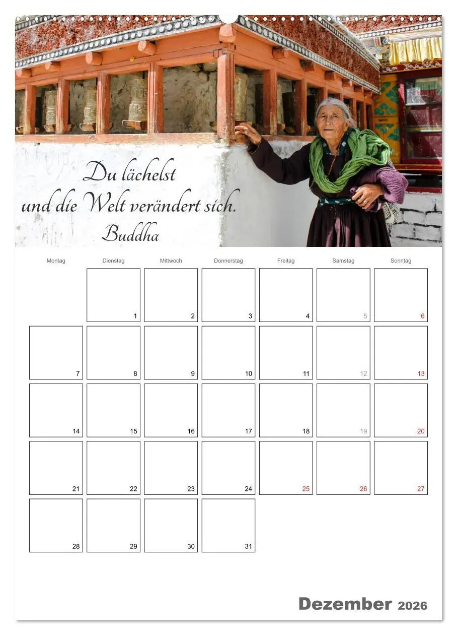 Bild: 9783516435054 | Harmonie und Freude Buddhistische Weisheiten 2026 (Wandkalender...