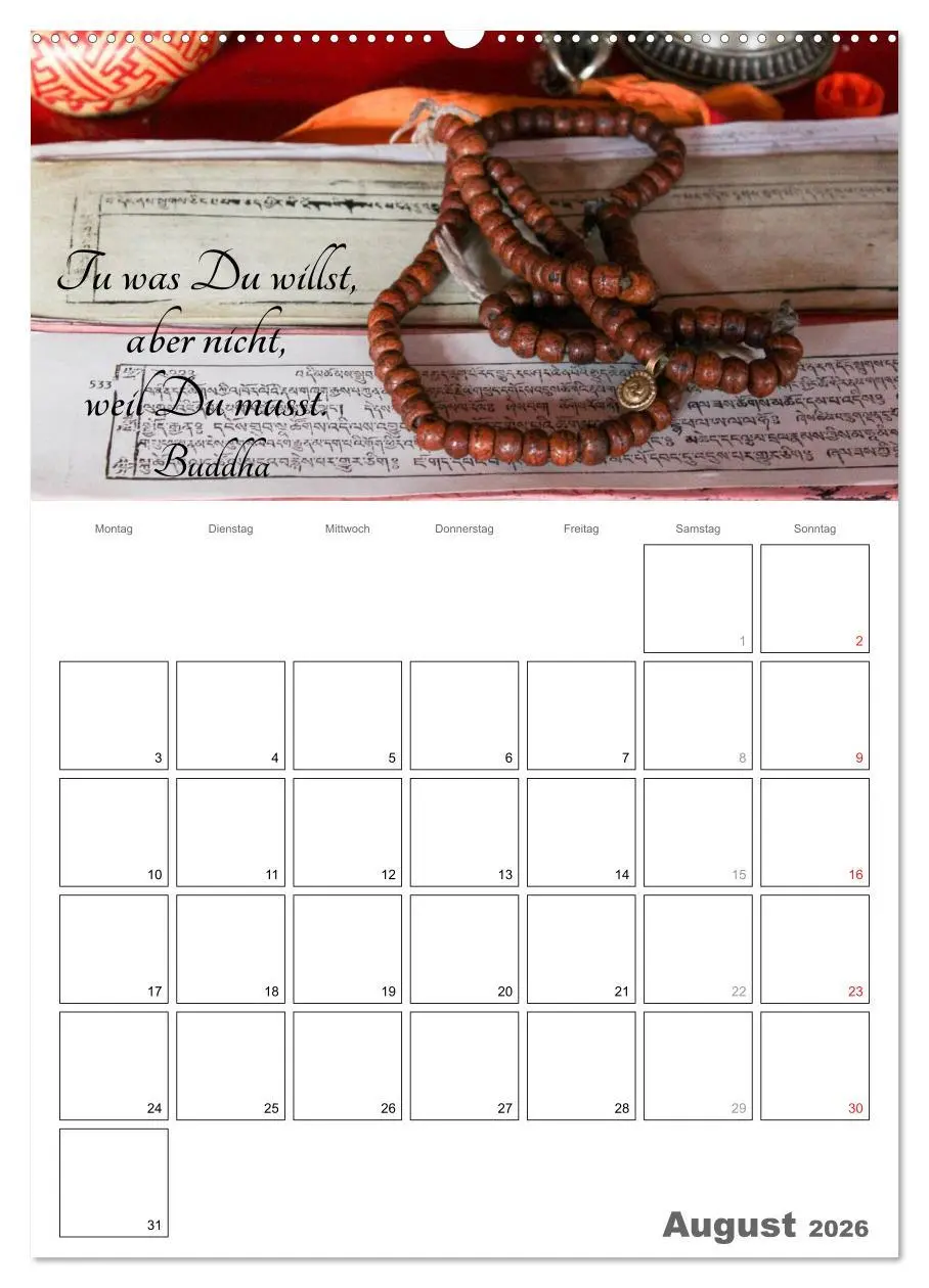 Bild: 9783516435054 | Harmonie und Freude Buddhistische Weisheiten 2026 (Wandkalender...
