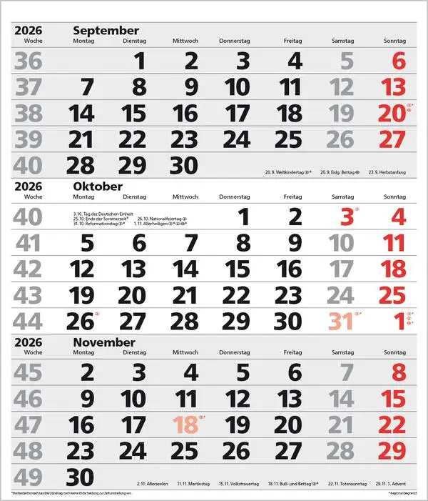 Bild: 9783731885054 | 3-Monats-Planer XL Comfort 2026 | Verlag Korsch | Kalender | 12 S.