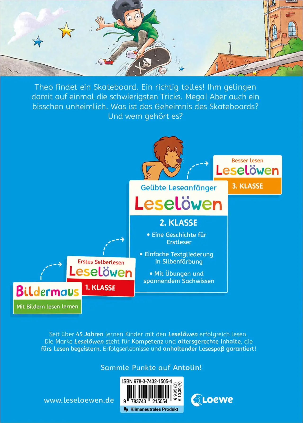 Rückseite: 9783743215054 | Leselöwen 2. Klasse - Das geheimnisvolle Skateboard | Petrowitz | Buch