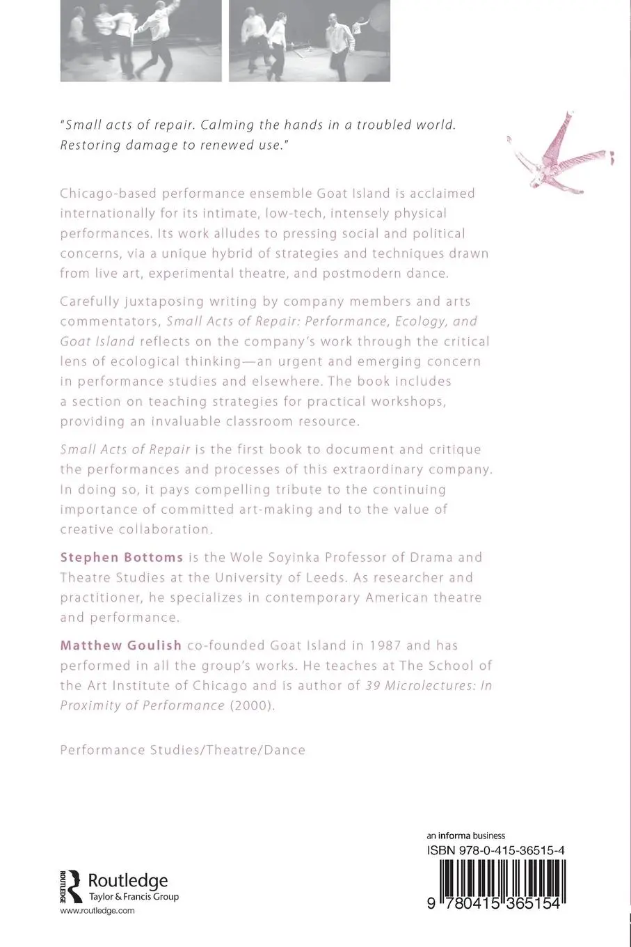 Rückseite: 9780415365154 | Small Acts of Repair | Performance, Ecology and Goat Island | Buch