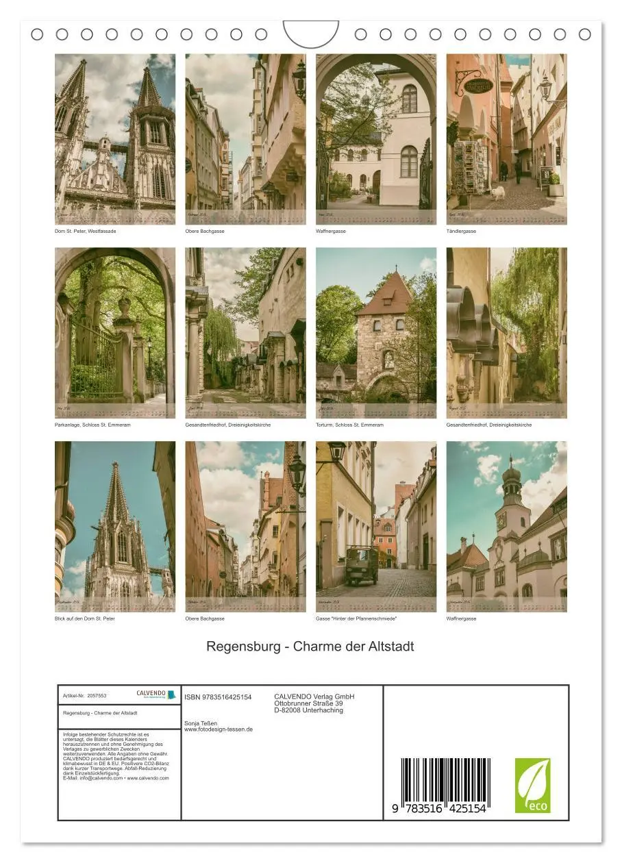 Bild: 9783516425154 | Regensburg - Charme der Altstadt (Wandkalender 2026 DIN A4 hoch),...