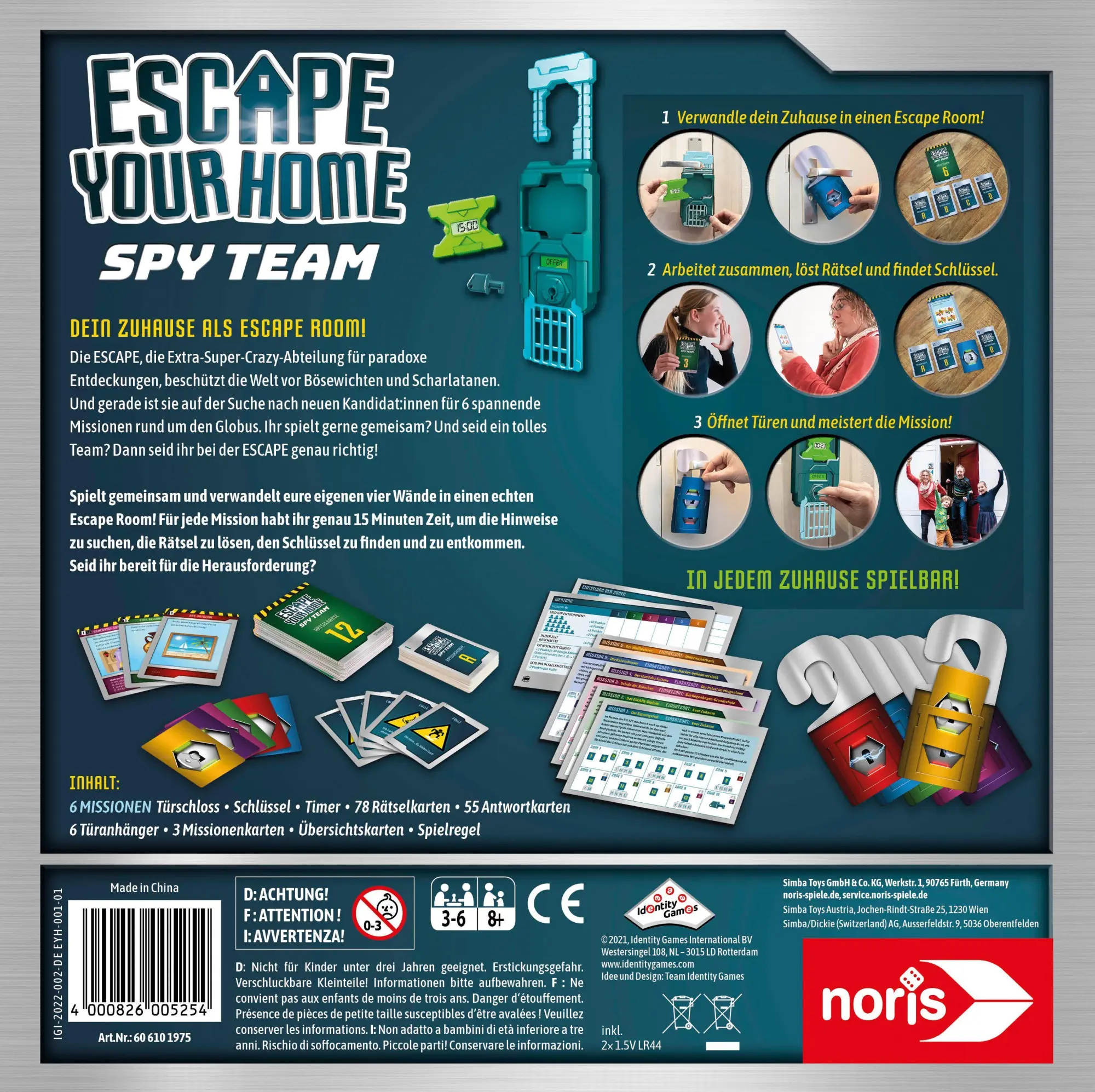 Bild: 4000826005254 | Escape your Home | Noris | Spiel | Escape Room | 606101975 | Deutsch