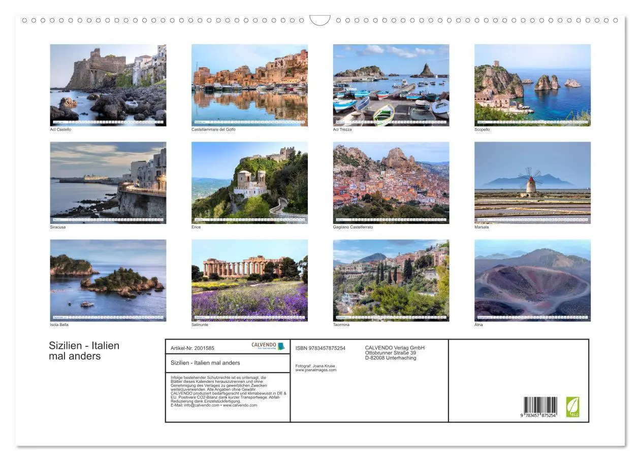 Bild: 9783457875254 | Sizilien - Italien mal anders (Wandkalender 2026 DIN A2 quer),...