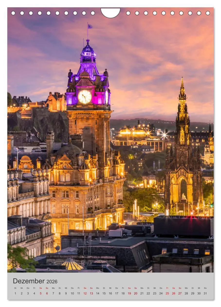 Bild: 9783516345254 | EDINBURGH Historisches Stadtherz (Wandkalender 2026 DIN A4 hoch),...