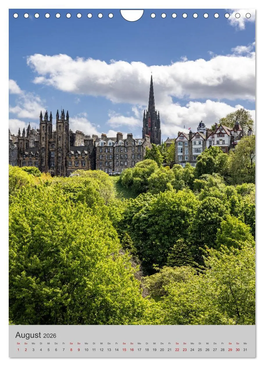 Bild: 9783516345254 | EDINBURGH Historisches Stadtherz (Wandkalender 2026 DIN A4 hoch),...