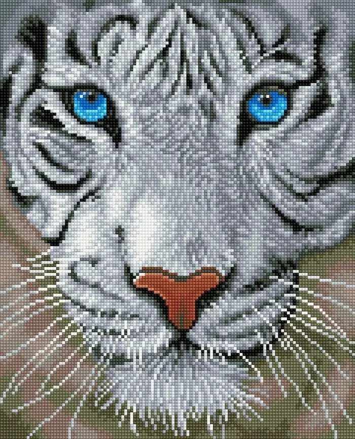 Cover: 4895225915354 | DIAMOND DOTZ - Diamond Painting Weisser Tiger | Kit (Bastelset) | 2025
