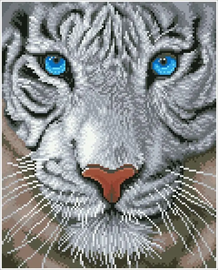 Bild: 4895225915354 | DIAMOND DOTZ - Diamond Painting Weisser Tiger | Kit (Bastelset) | 2025