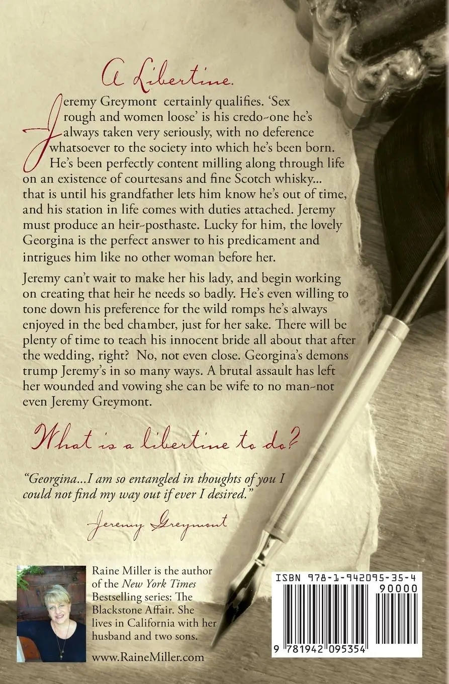 Rückseite: 9781942095354 | The Undoing of a Libertine | Raine Miller | Taschenbuch | Englisch