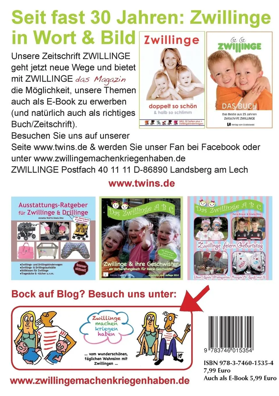 Rückseite: 9783746015354 | Zwillinge das Magazin November/Dezember 2017 | Marion Von Gratkowski