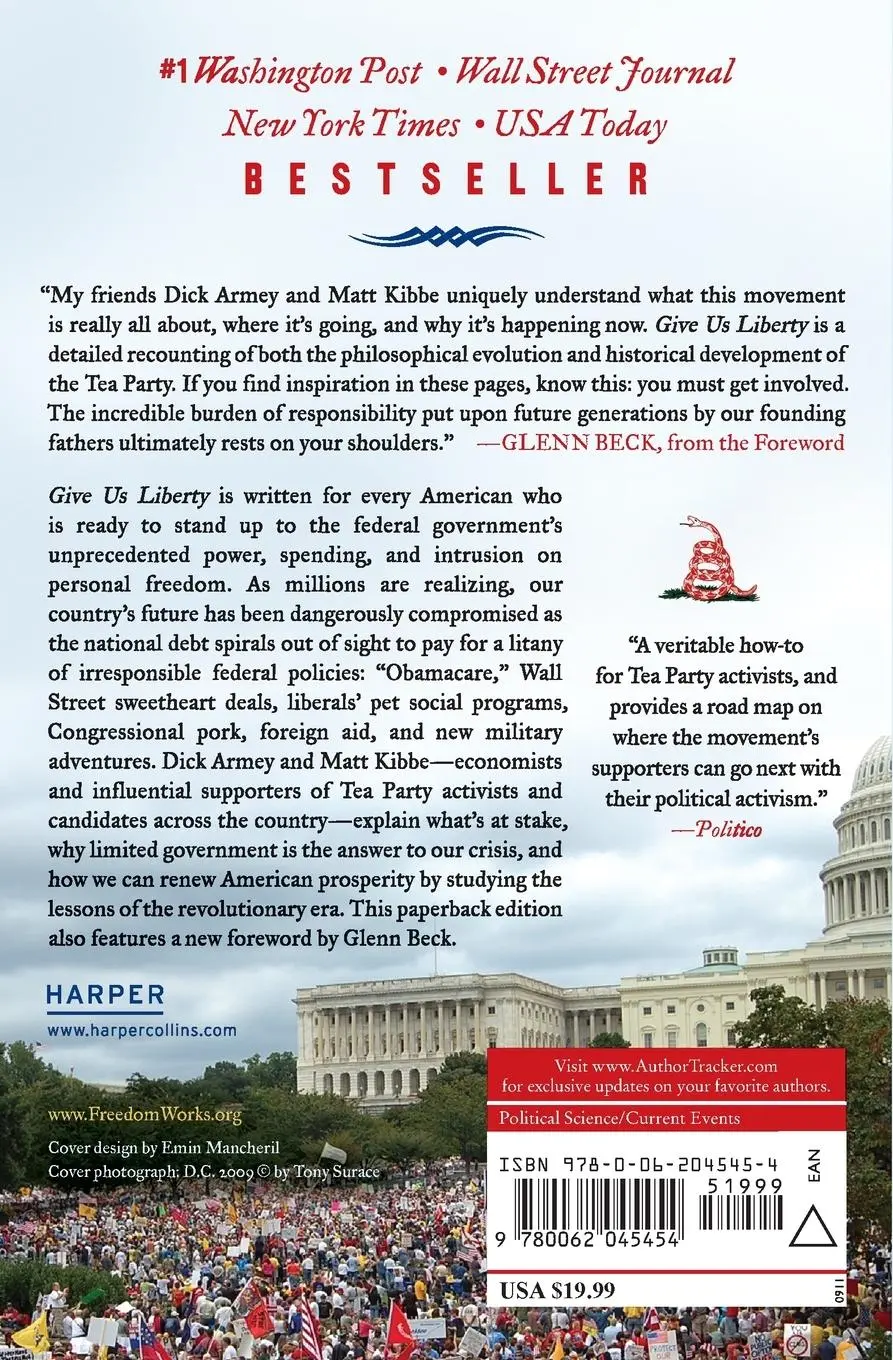 Rückseite: 9780062045454 | Give Us Liberty | Dick Armey (u. a.) | Taschenbuch | Englisch | 2020