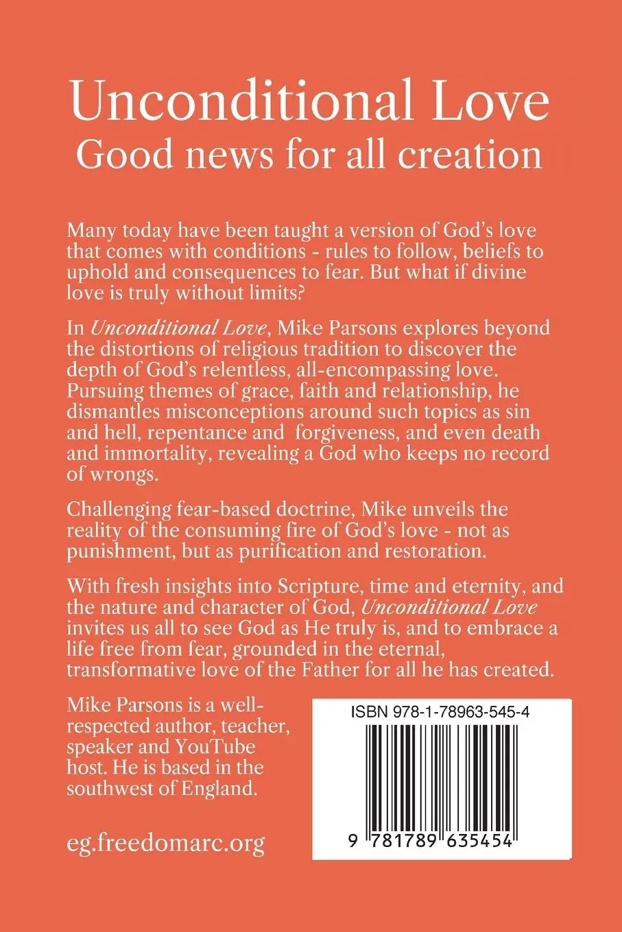 Rückseite: 9781789635454 | Unconditional Love | Good News for All Creation | Mike Parsons | Buch