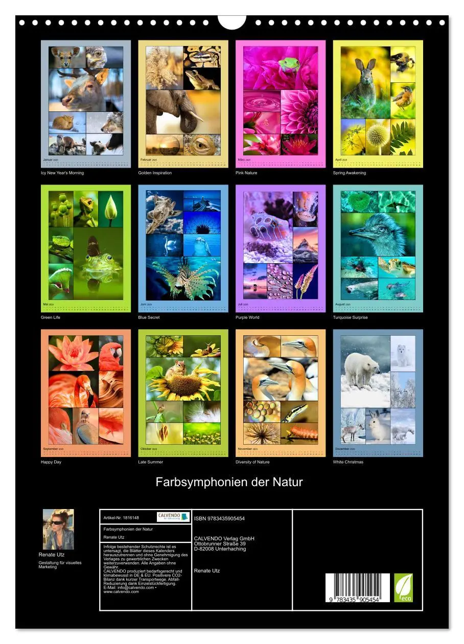 Bild: 9783435905454 | Farbsymphonien der Natur (Wandkalender 2025 DIN A3 hoch), CALVENDO...