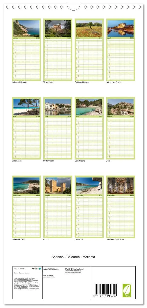 Bild: 9783516495454 | Familienplaner 2026 - Spanien - Balearen - Mallorca mit 5 Spalten...