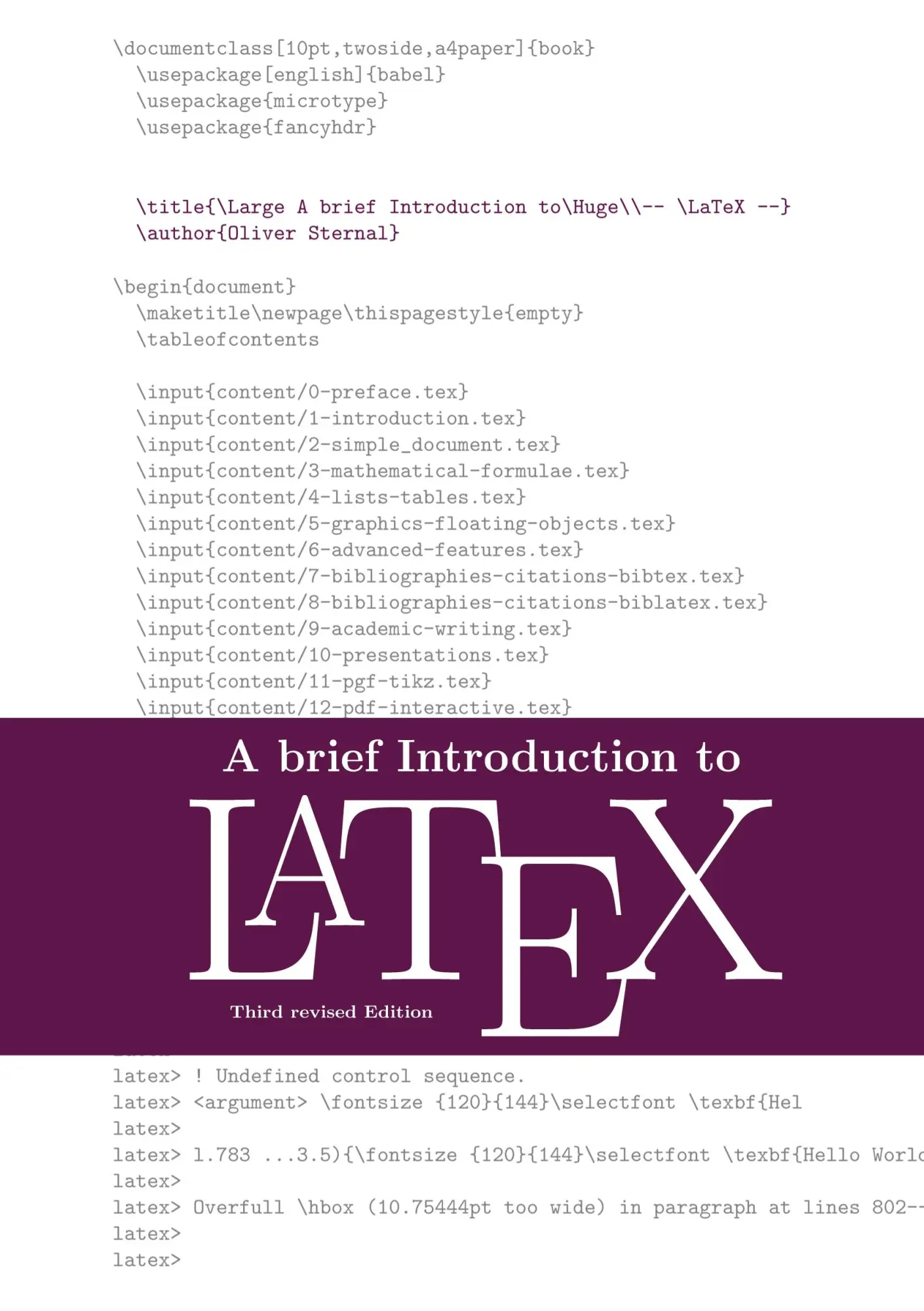 Cover: 9783696375454 | A Brief Introduction to LaTeX | Oliver Sternal | Taschenbuch | 2026