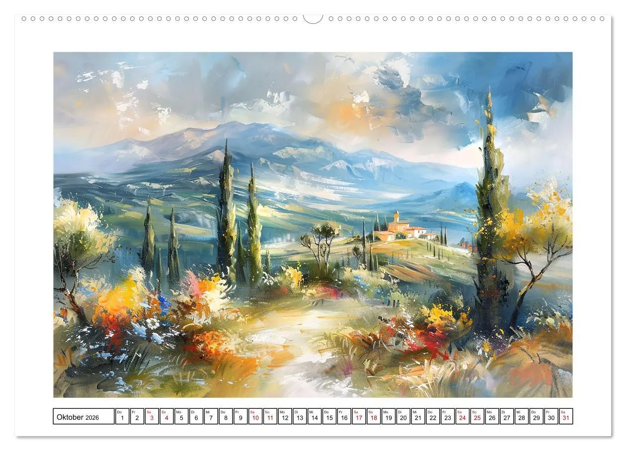 Bild: 9783457395554 | Toskana bis Provence (Wandkalender 2026 DIN A2 quer), CALVENDO...