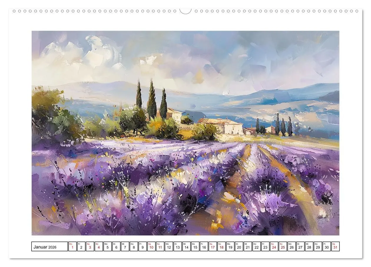 Bild: 9783457395554 | Toskana bis Provence (Wandkalender 2026 DIN A2 quer), CALVENDO...