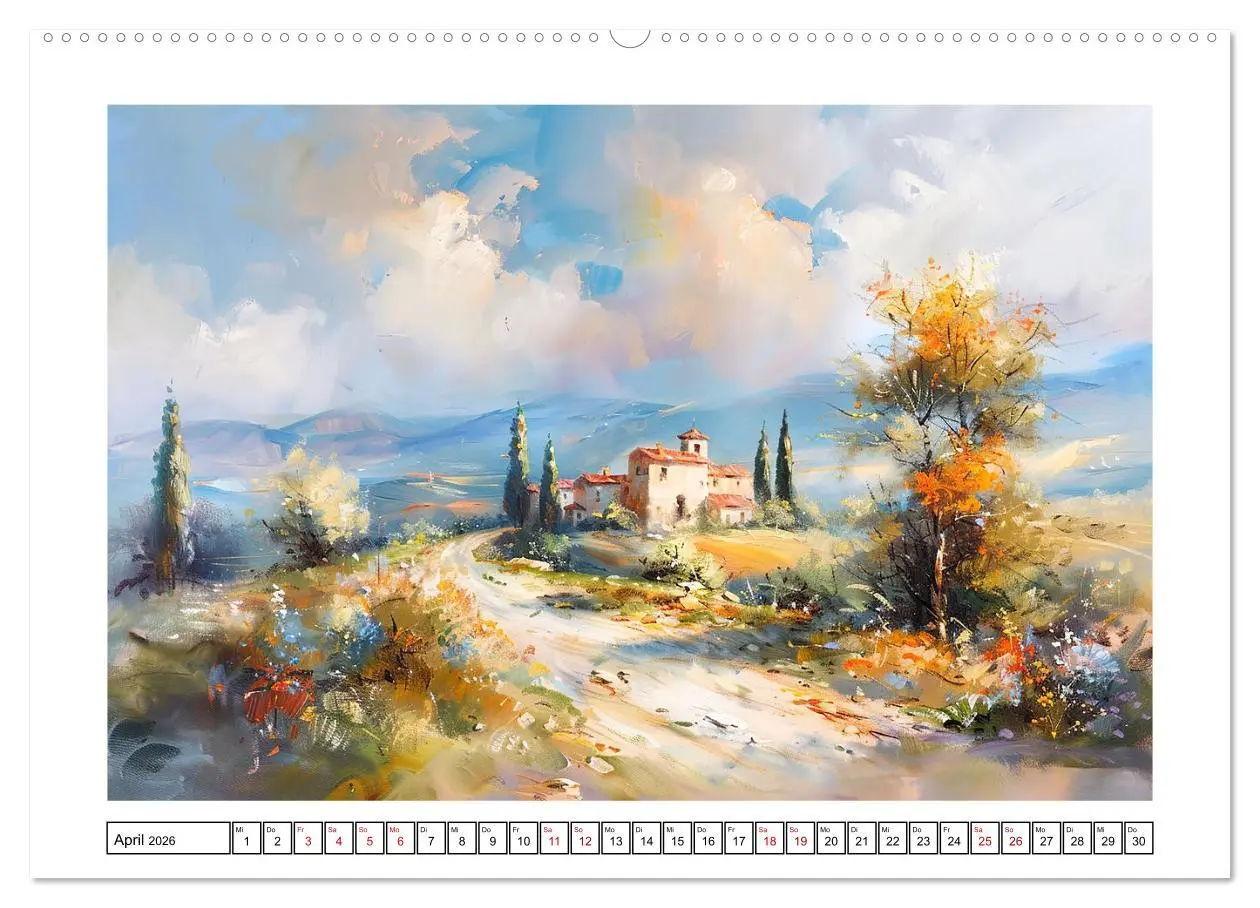 Bild: 9783457395554 | Toskana bis Provence (Wandkalender 2026 DIN A2 quer), CALVENDO...