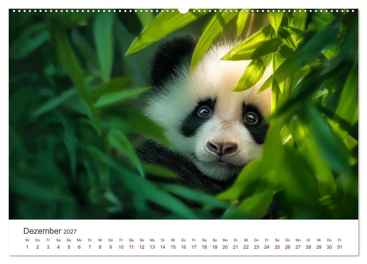 Bild: 9783516935554 | Schwarz auf Weiß - Der Panda-Kalender (hochwertiger Premium...