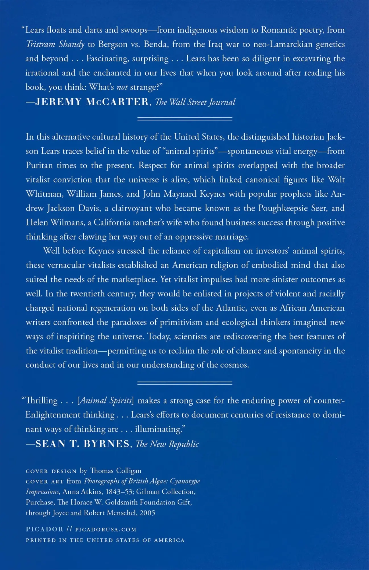 Rückseite: 9781250335654 | Animal Spirits | Jackson Lears | Taschenbuch | Englisch | 2024