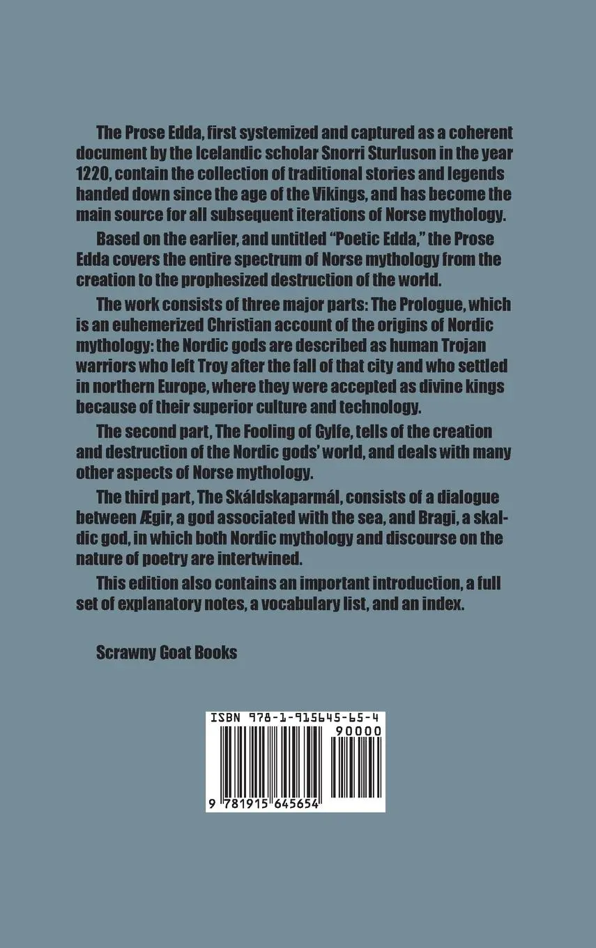 Rückseite: 9781915645654 | The Prose Edda | Snorri Sturluson | Buch | Englisch | 2023