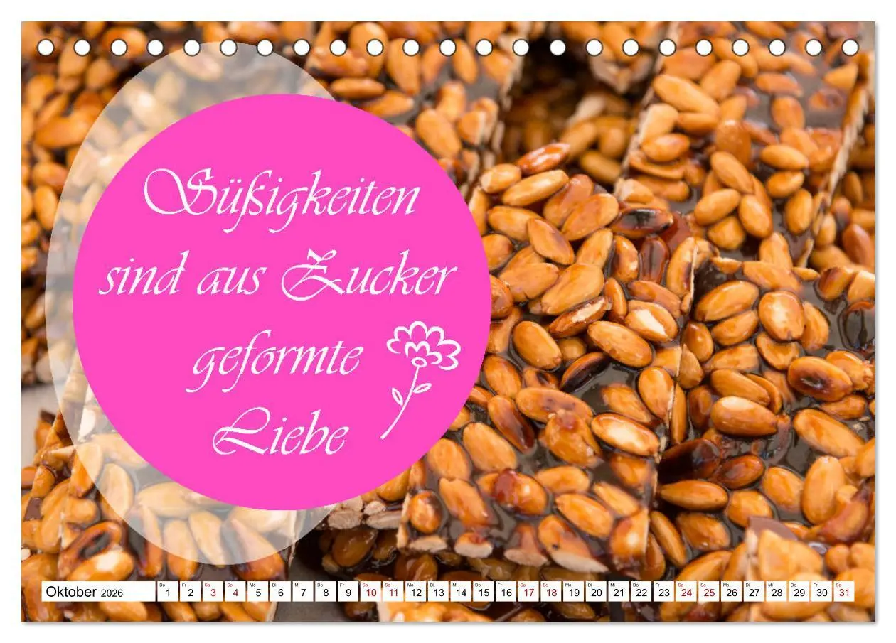 Bild: 9783457695654 | Liebe aus Zucker (Tischkalender 2026 DIN A5 quer), CALVENDO...