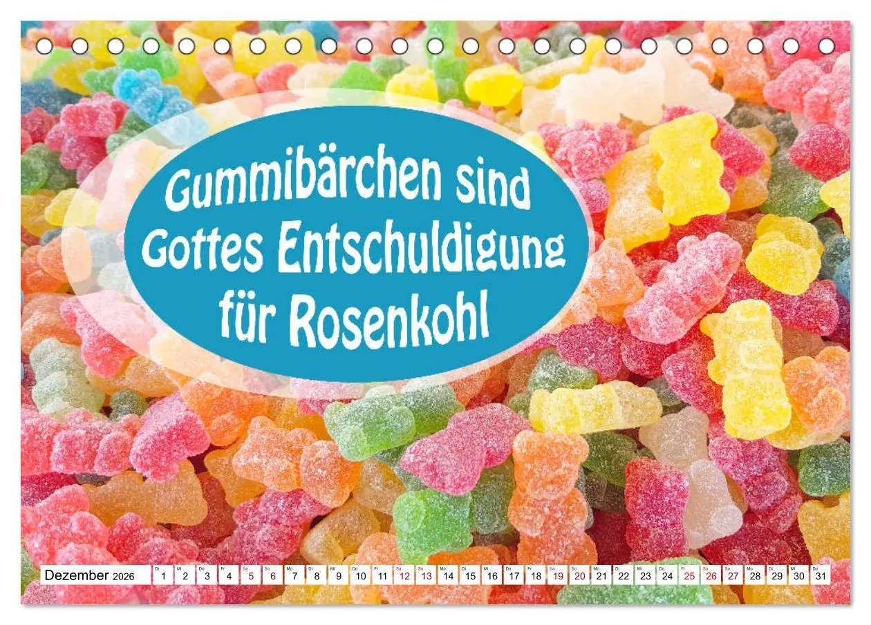 Bild: 9783457695654 | Liebe aus Zucker (Tischkalender 2026 DIN A5 quer), CALVENDO...