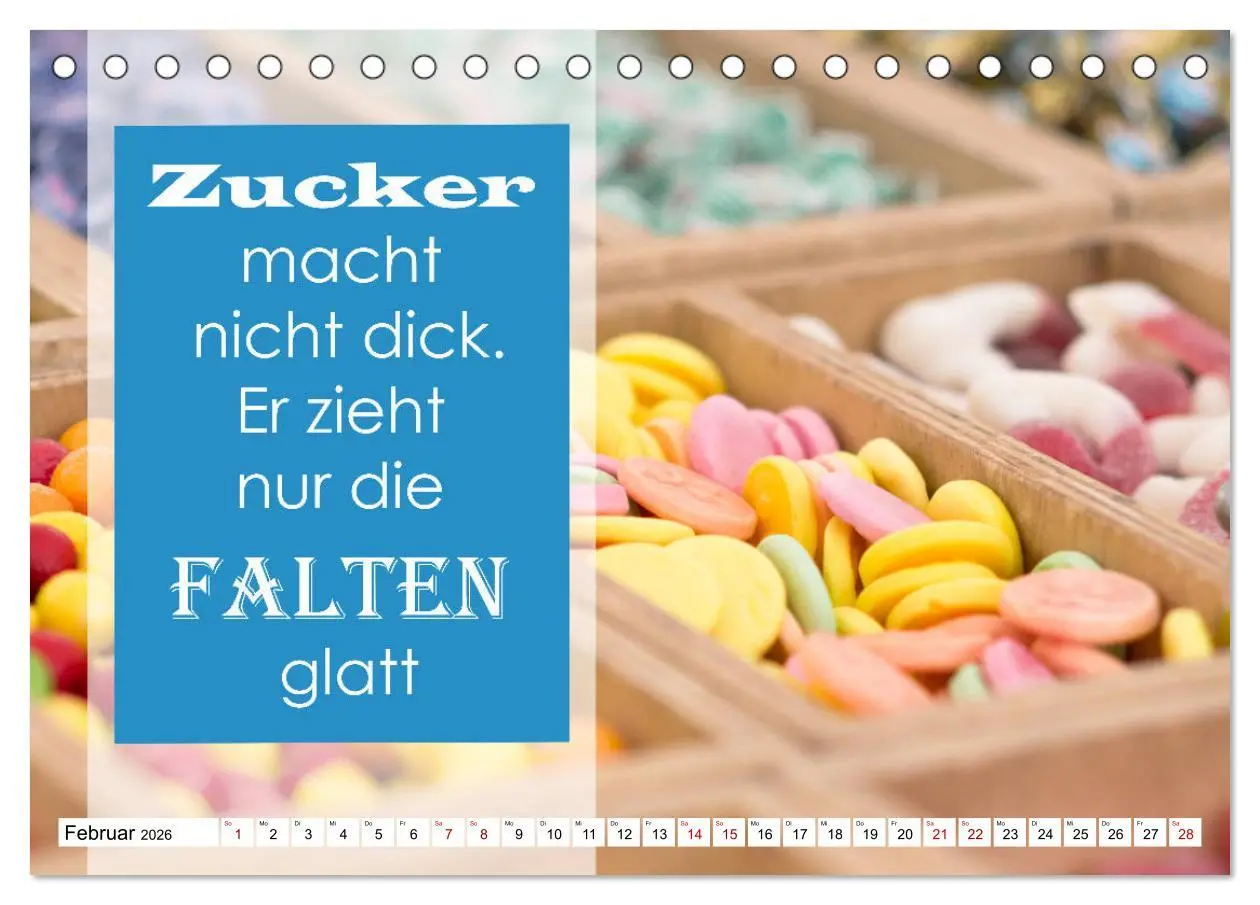Bild: 9783457695654 | Liebe aus Zucker (Tischkalender 2026 DIN A5 quer), CALVENDO...