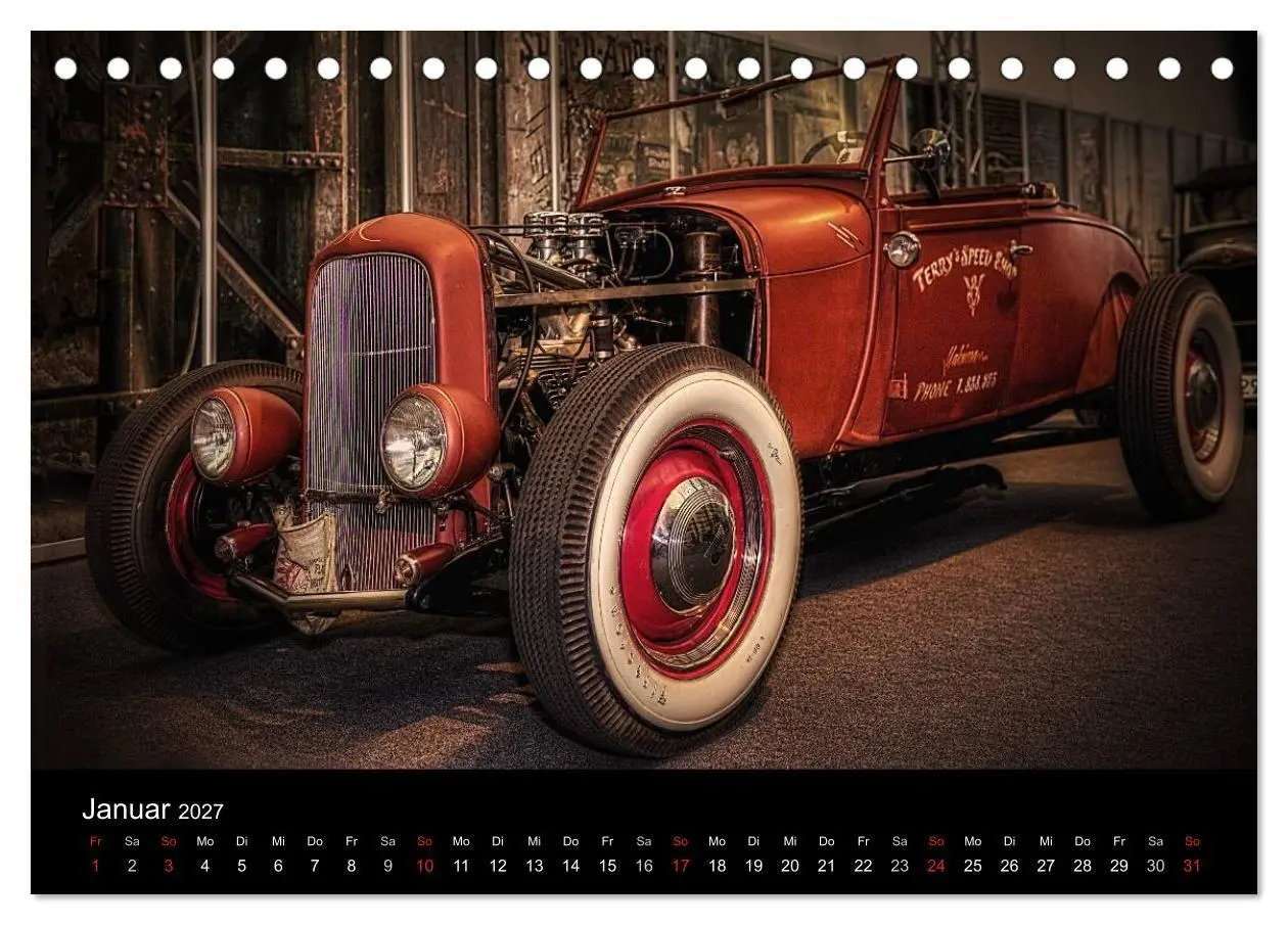 Bild: 9783594075654 | Außergewöhnliche Autos - Hot Rods (Tischkalender 2027 DIN A5 quer),...