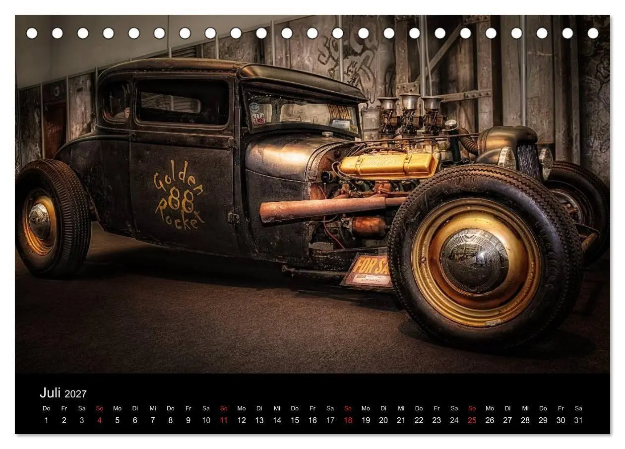 Bild: 9783594075654 | Außergewöhnliche Autos - Hot Rods (Tischkalender 2027 DIN A5 quer),...