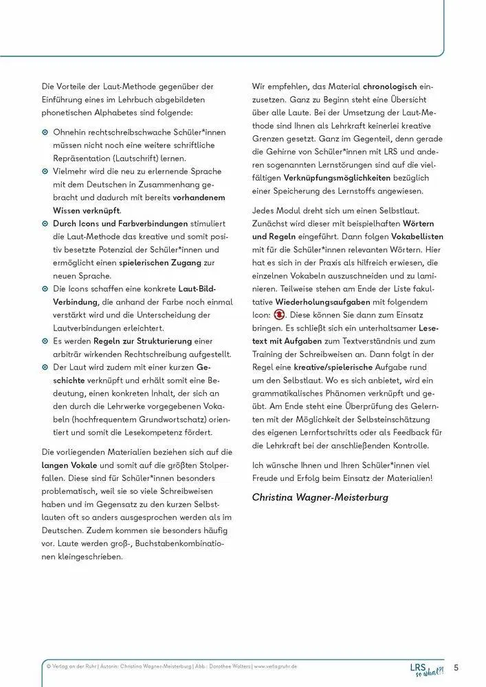 Bild: 9783834645654 | LRS  so what?! | Christina Wagner-Meisterburg | Taschenbuch | 104 S.