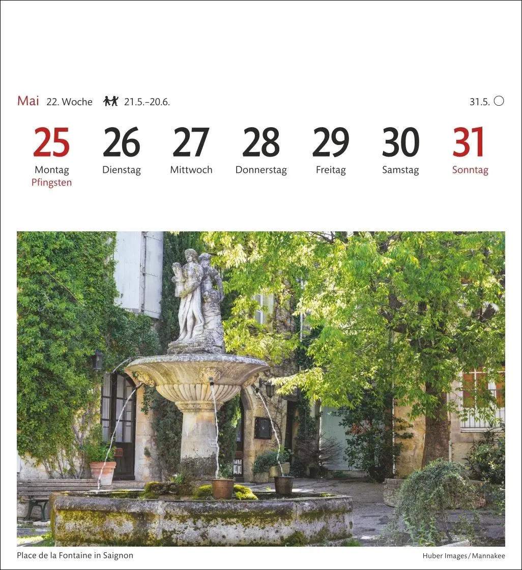 Bild: 9783840035654 | Provence Sehnsuchtskalender 2026 - Wochenkalender mit 53 Postkarten