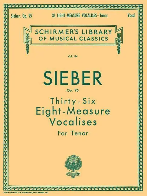 Cover: 9780793595754 | 36 Eight-Measure Vocalises, Op. 95 | F. Sieber | Taschenbuch | Buch