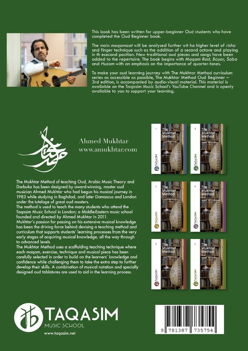 Rückseite: 9781387735754 | The Mukhtar Method - Oud Upper Beginner | Learn Oud | Ahmed Mukhtar