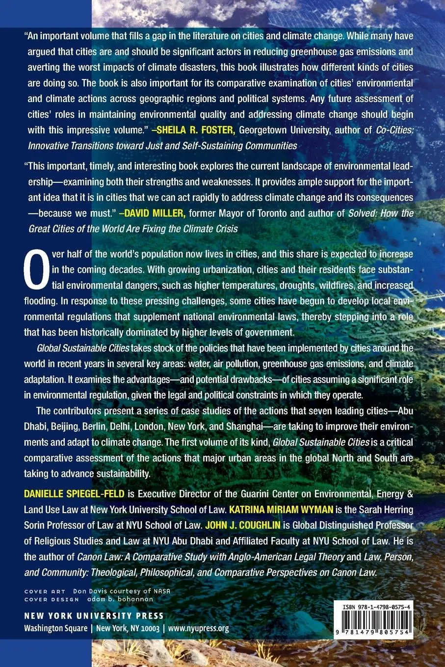 Rückseite: 9781479805754 | Global Sustainable Cities | Danielle Spiegel-Feld (u. a.) | Buch
