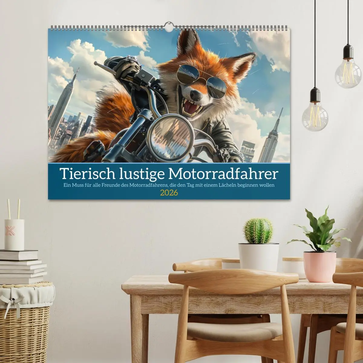 Bild: 9783457375754 | Tierisch lustige Motorradfahrer (Wandkalender 2026 DIN A2 quer),...
