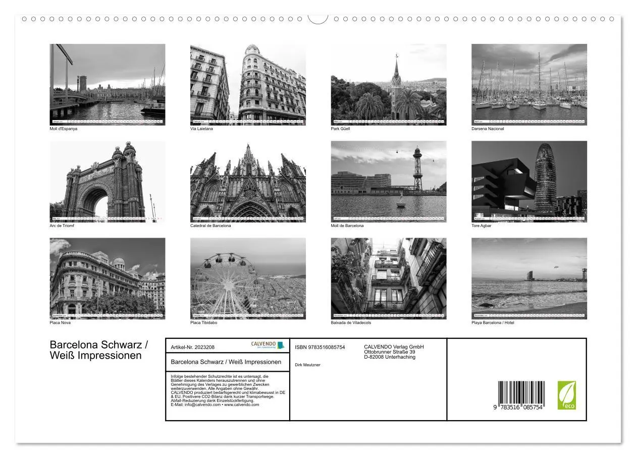 Bild: 9783516085754 | Barcelona Schwarz / Weiß Impressionen (hochwertiger Premium...