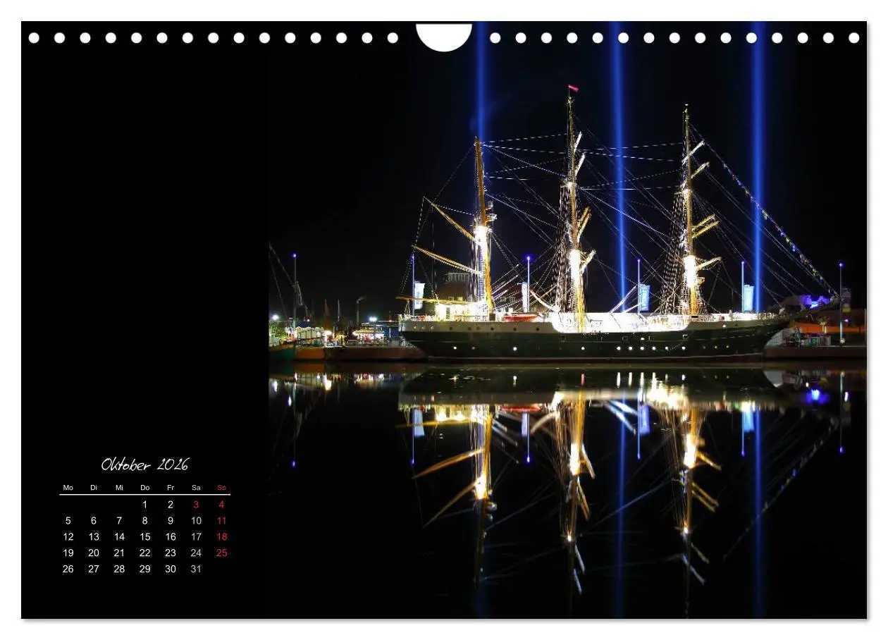 Bild: 9783516225754 | Bremerhaven Nights (Wandkalender 2026 DIN A4 quer), CALVENDO...