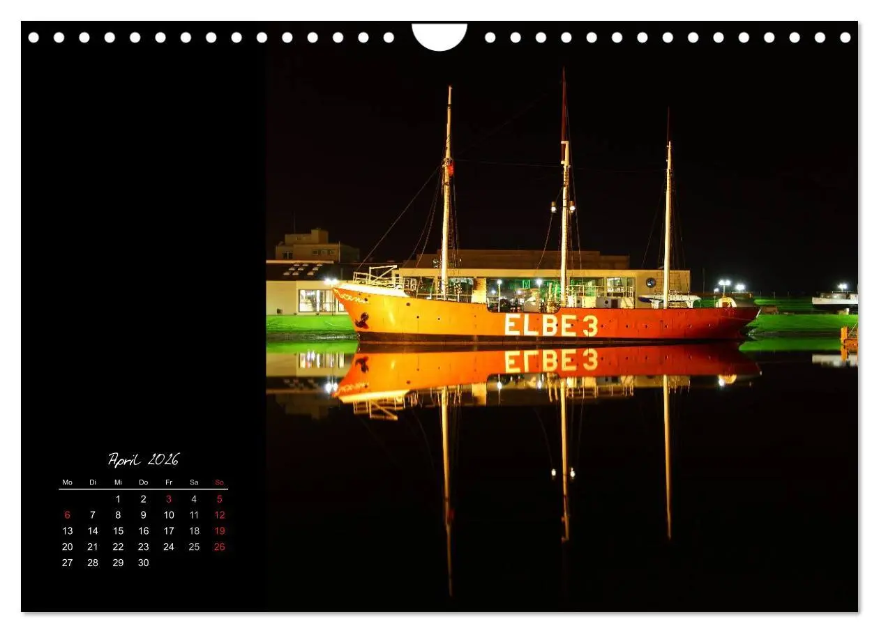 Bild: 9783516225754 | Bremerhaven Nights (Wandkalender 2026 DIN A4 quer), CALVENDO...