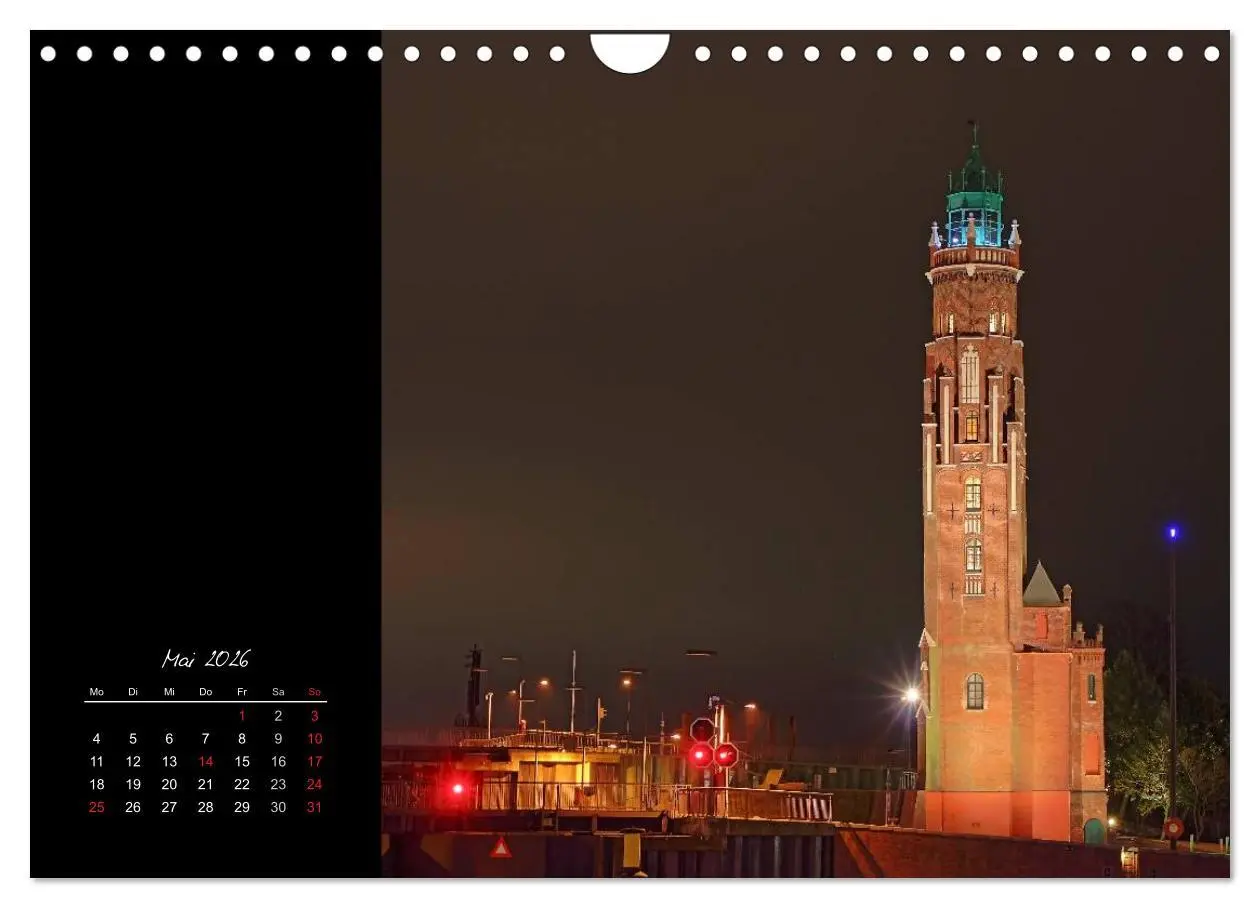 Bild: 9783516225754 | Bremerhaven Nights (Wandkalender 2026 DIN A4 quer), CALVENDO...