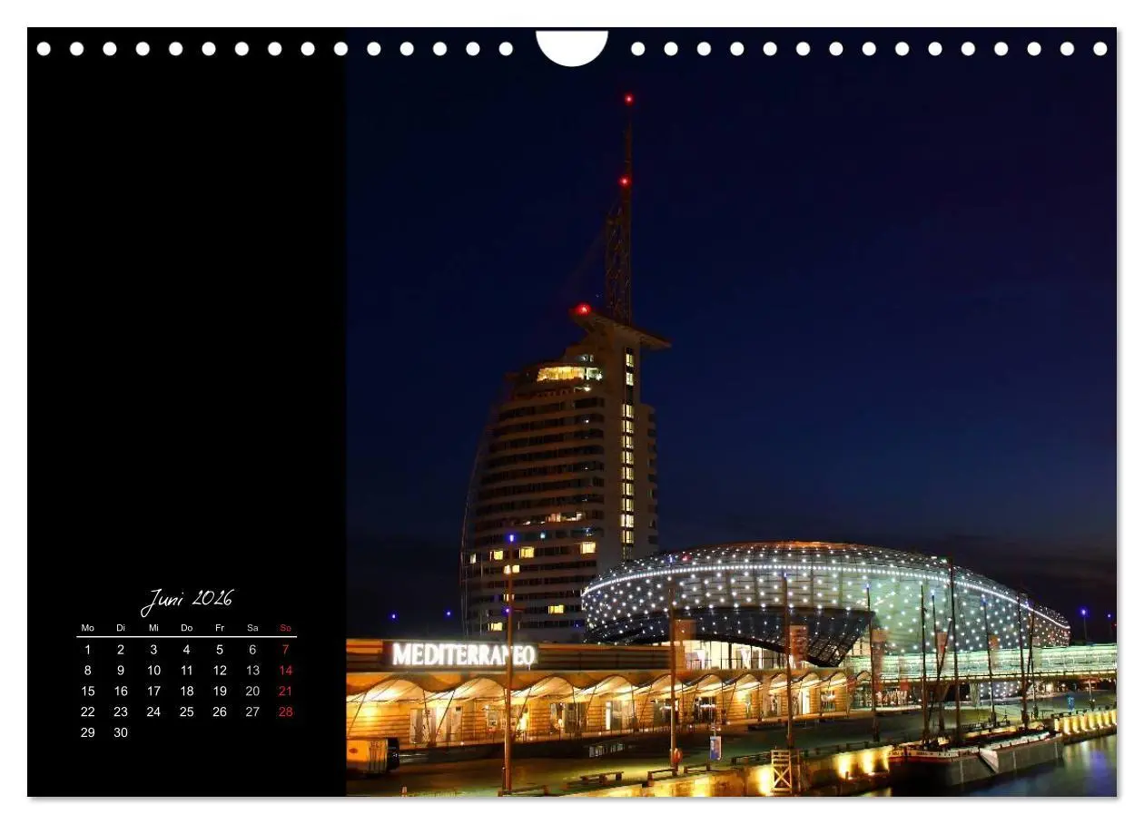 Bild: 9783516225754 | Bremerhaven Nights (Wandkalender 2026 DIN A4 quer), CALVENDO...