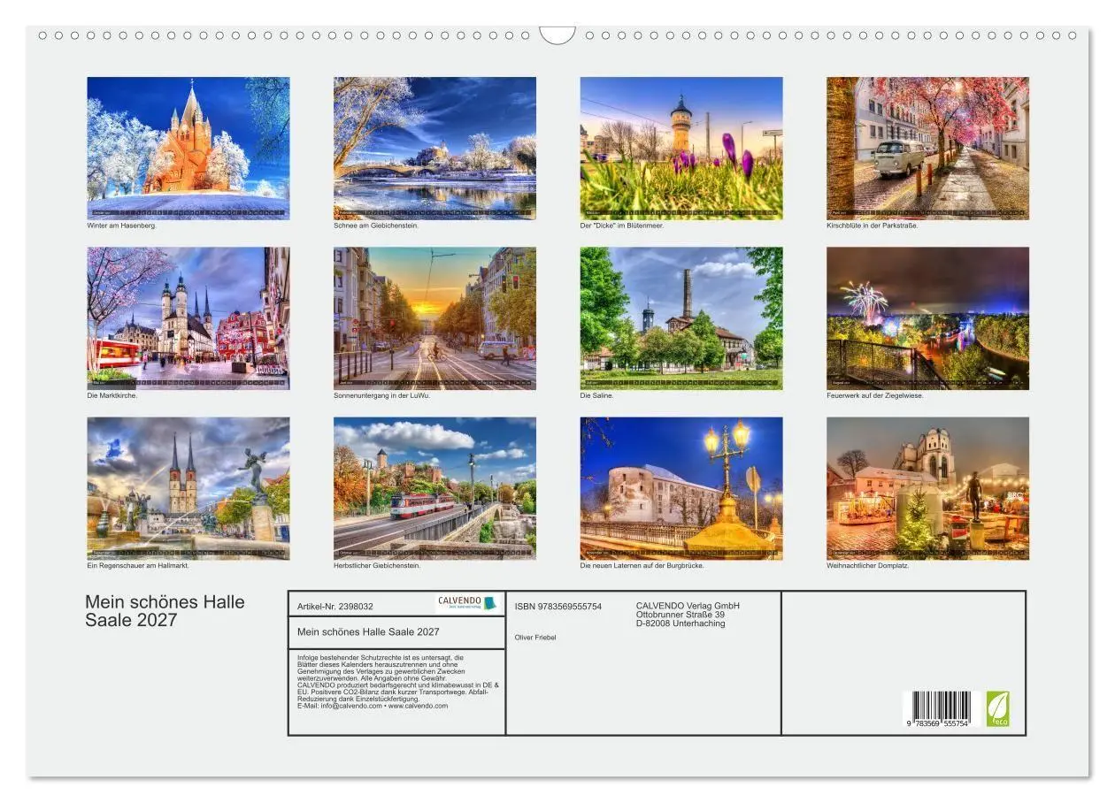 Bild: 9783569555754 | Mein schönes Halle Saale 2027 (Wandkalender 2027 DIN A2 quer),...