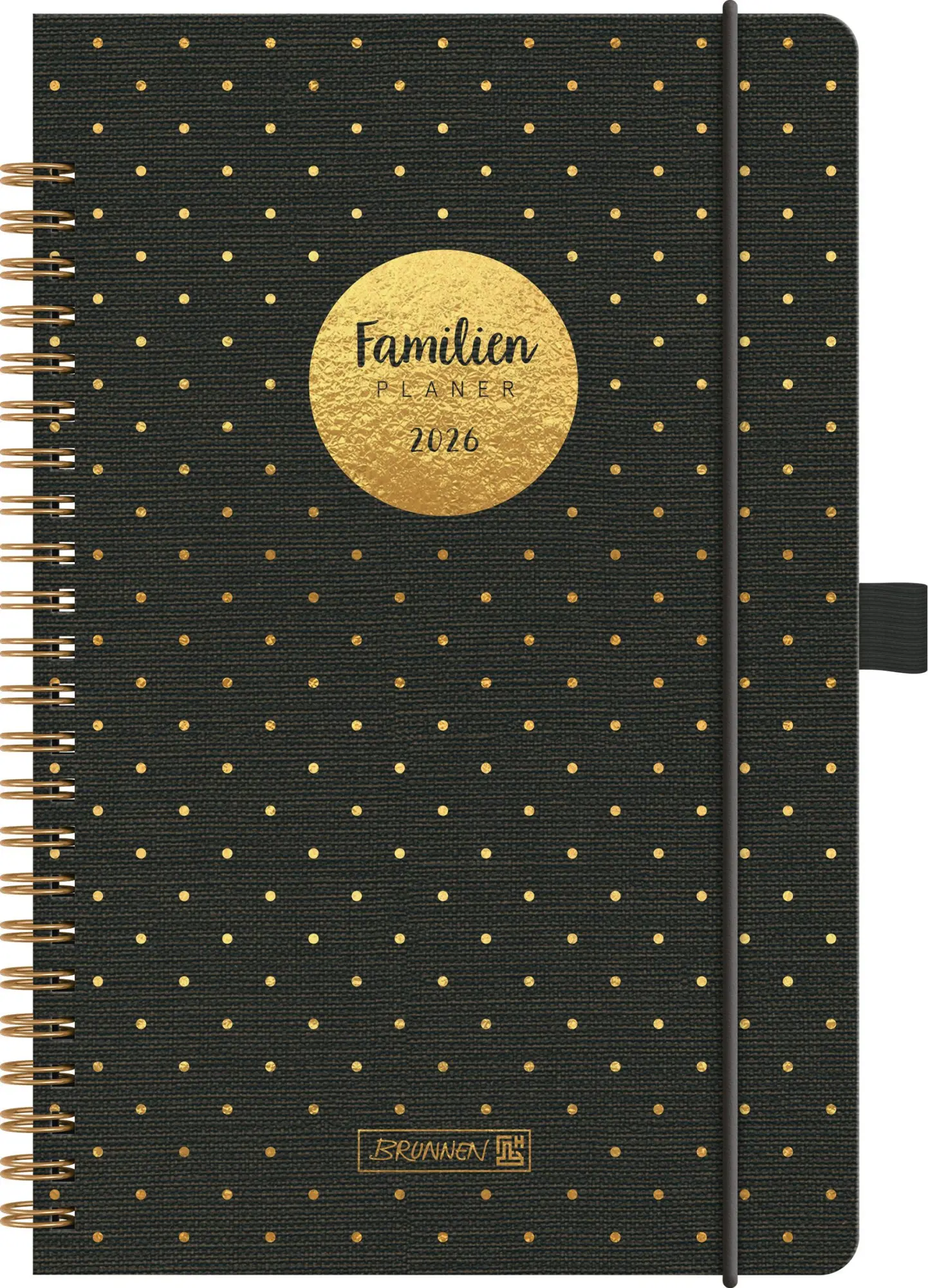 Cover: 4061947145854 | BRUNNEN 1070291016 Buchkalender Familienplaner 2026 "Gold-Punkte"...