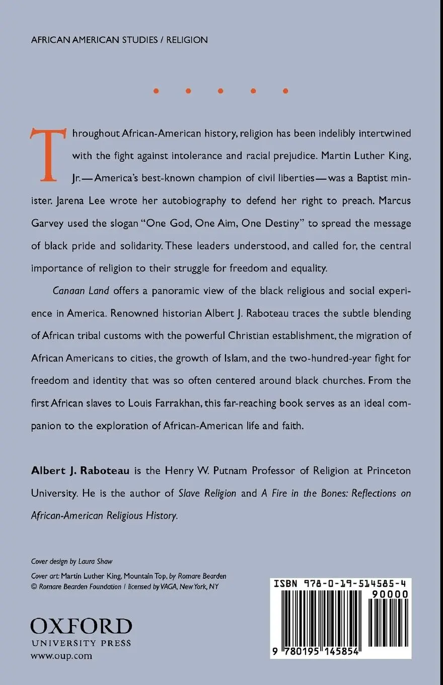 Rückseite: 9780195145854 | Canaan Land | A Religious History of African Americans | Raboteau