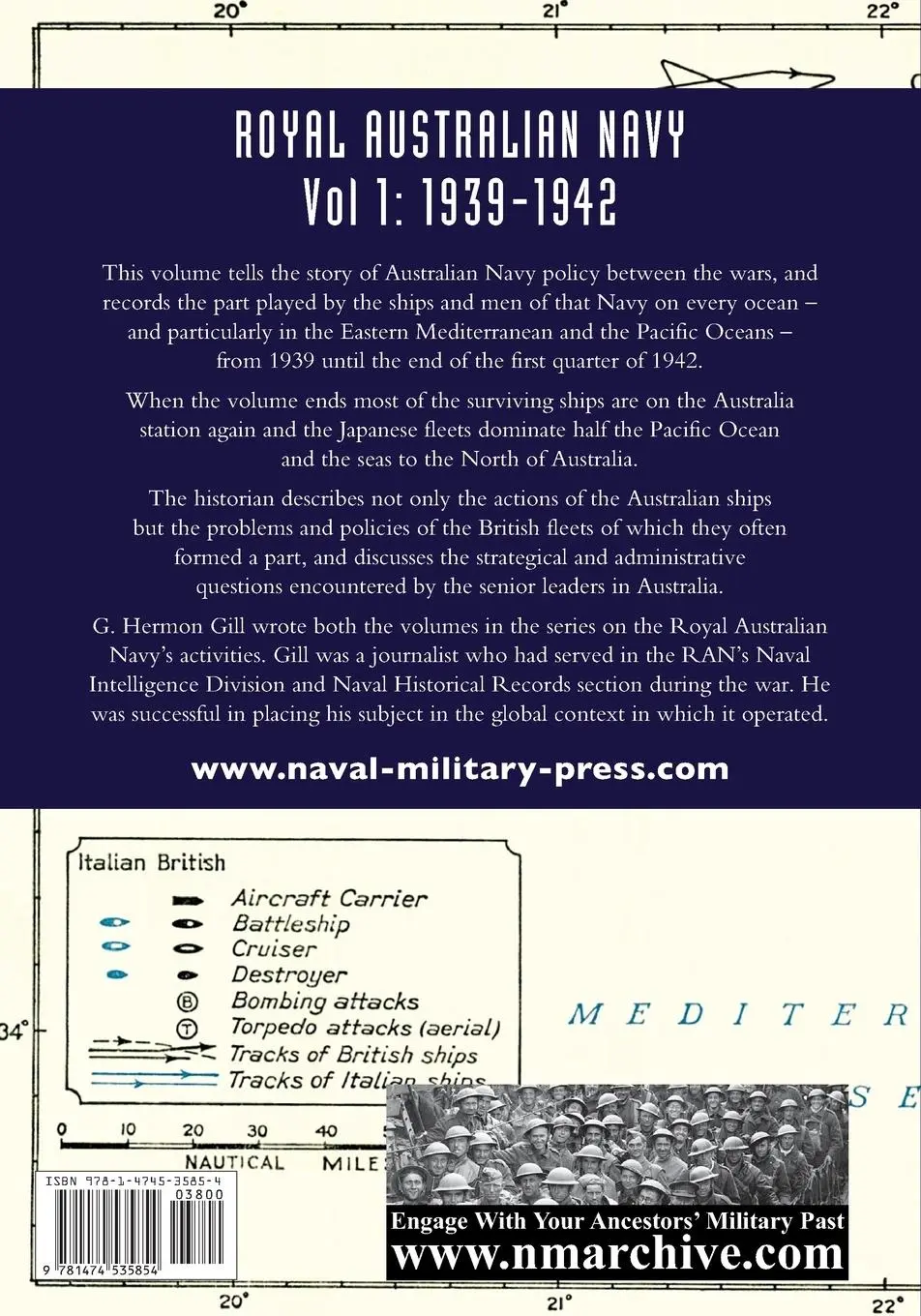 Rückseite: 9781474535854 | ROYAL AUSTRALIAN NAVY 1939-1942 Volume 1 | G Herman Gill | Taschenbuch