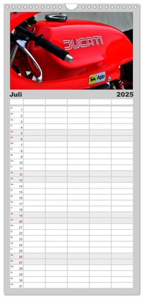 Bild: 9783457125854 | Familienplaner 2025 - Ducati 500 Sport Desmo mit 5 Spalten...