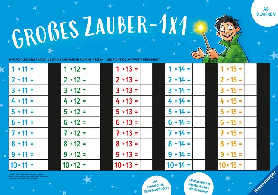 Cover: 9783473415854 | Zaubertafel: Großes Zauber-1x1 | Michael Menzel | Taschenbuch | 2 S.