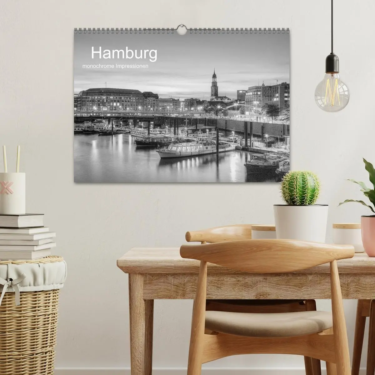 Bild: 9783516145854 | Hamburg monochrome Impressionen (Wandkalender 2026 DIN A3 quer),...