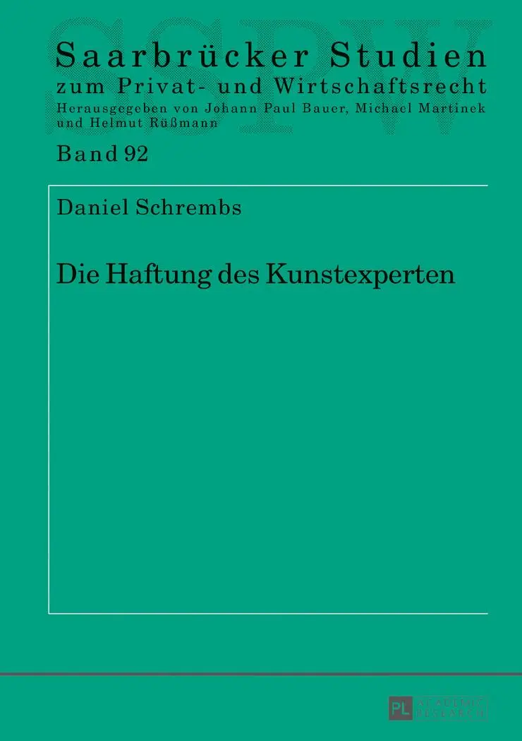 Cover: 9783631675854 | Die Haftung des Kunstexperten | Daniel Schrembs | Buch | Deutsch